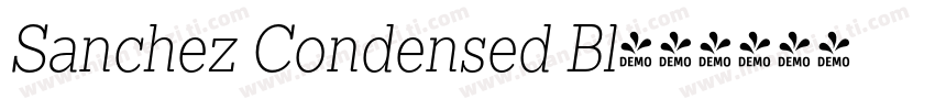 Sanchez Condensed Bl字体转换